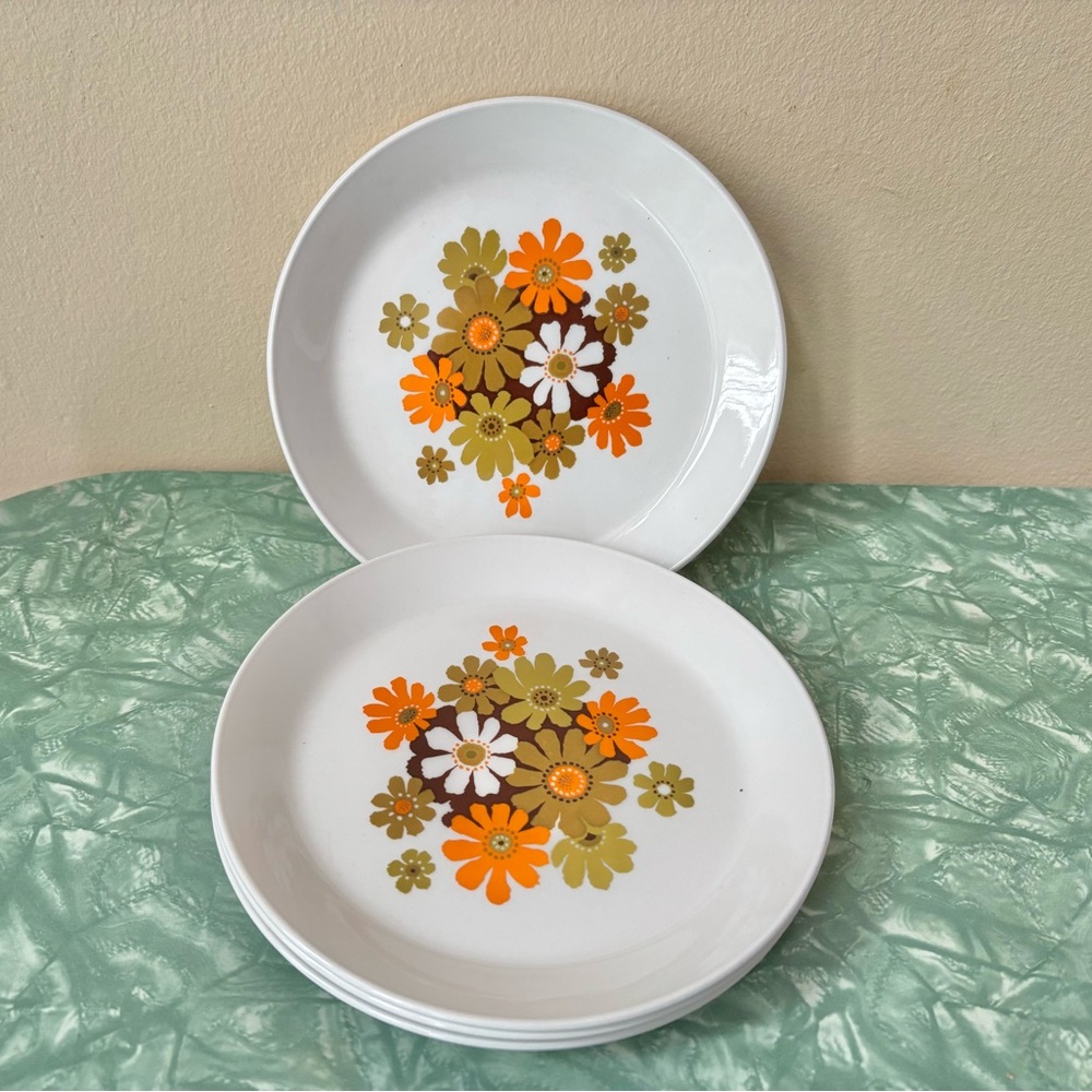Vintage Floral Dessert Plates - Johnson Bros Made in England Ironstone